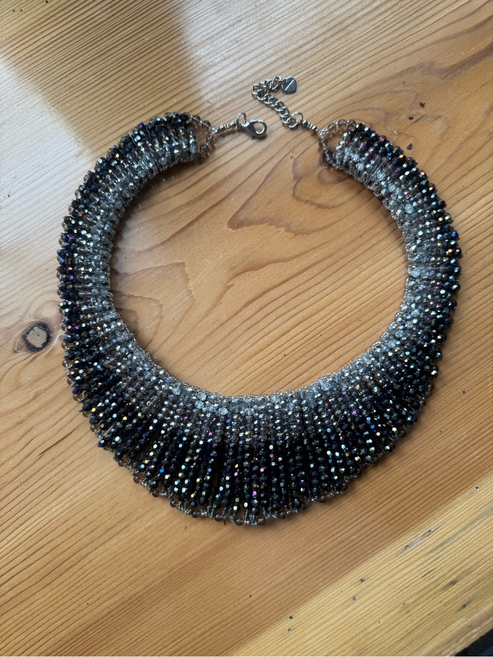 Graduated Crystal Bead Nakamol Design Statement Necklace.